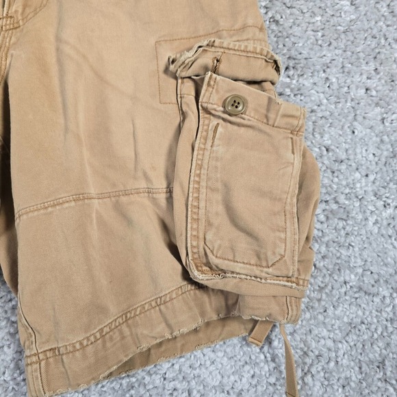 Abercrombie Fitch Cargo Shorts Mens 30 Brown Tan Vintage Fatigues Paratroopers‎ - Picture 2 of 16